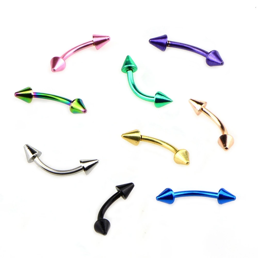20 шт./лот Титан для бровей из нержавеющей стали пирсинга анти банан бар