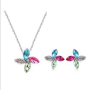 OMH оптовая продажа модное ожерелье из серебра 925 пробы с кристаллами в форме кайта