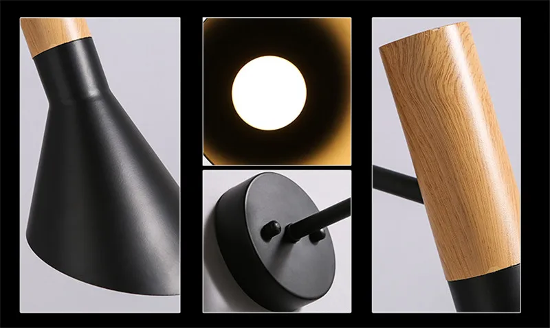 Промышленный регулируемый настенный светильник Эдисона AJ металлический с