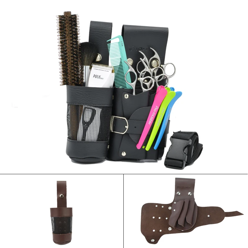 Набор инструментов для укладки волос поясной кошелек ножниц расчески