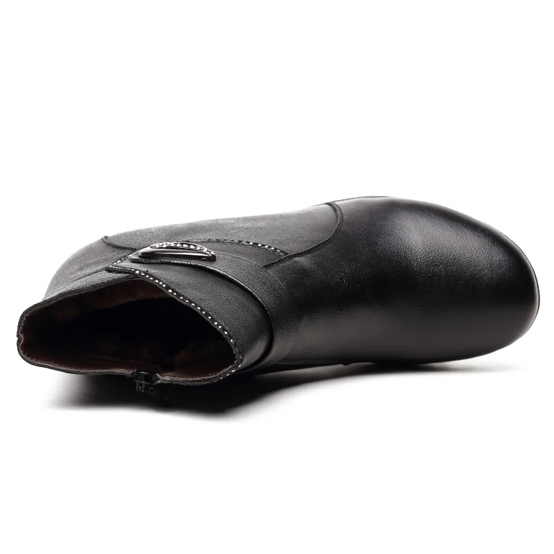 Женские ботильоны ручной работы AARDIMI зимние ботинки из натуральной кожи на