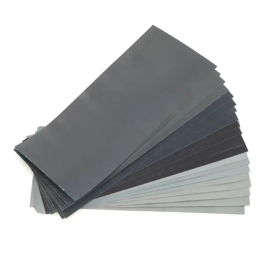 20Pcs/9Pcs 22.9*9.3cm 1000-7000 Grit Wet& Dry Sandpaper Grinding Polishing Sanding Abrasive Paper Sheets Set for Automotive Art
