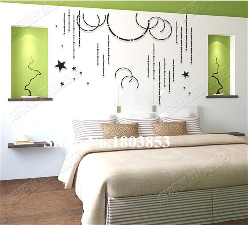 Великолепная Звезда 3d стерео акриловые наклейки на стену гостиной диван ТВ фон