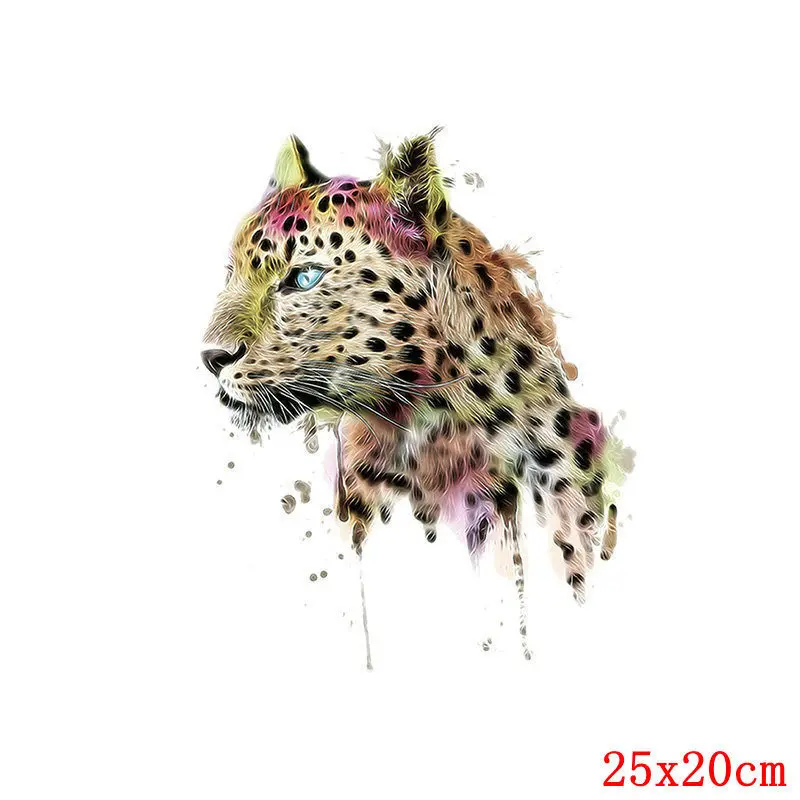 Pulaqi панк нашивки с леопардом для утюга на наклейки животных уровень моющиеся