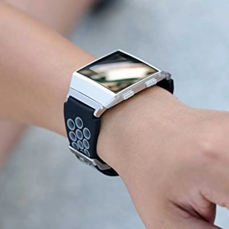 Kobwa силиконовый ремешок для fitbit ионной Смарт-часы спортивные дышащие Браслет