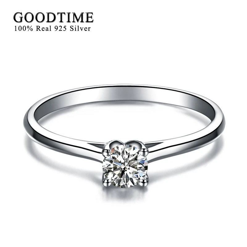 Простой бренд Гарантировано 100% чистое серебро 925 пробы ювелирные изделия кольцо