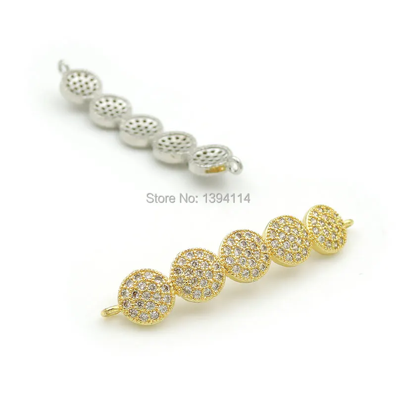 Заключения для браслетов ZENGAZE металлические с фианитами 10 шт