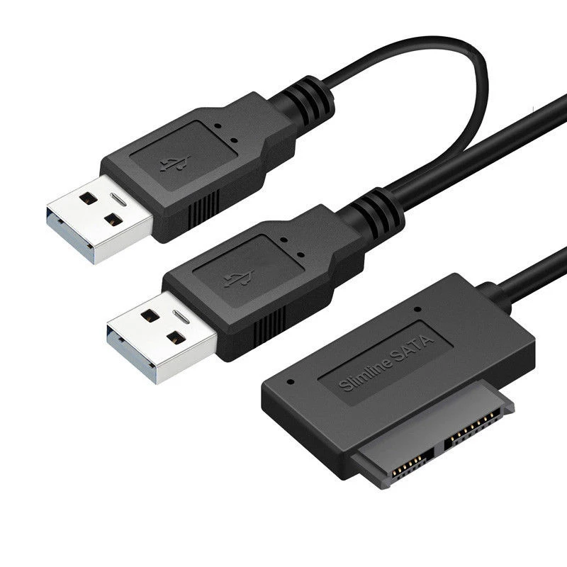 USB 2 0 к 6 + 7 13Pin Slim SATA внешний кабель для ноутбука CD-ROM JR сделки | Компьютеры и офис