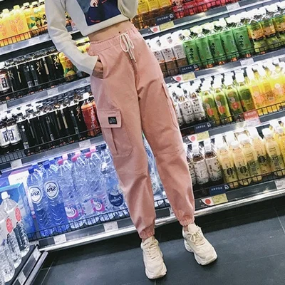 Streetwear High Waist Harem Pants Women Casual Pink Black Trousers Female Punk BF Harajuku joggers Women's Sports Pants