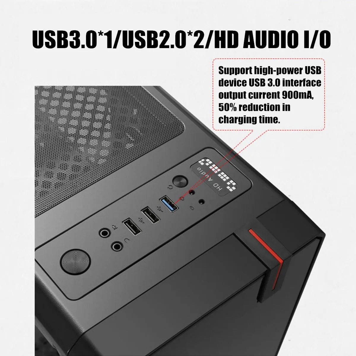 USB 3,0 порт игровой RGB закаленное башня компьютерный чехол PC ATX M-ATX ITX Mid водяное охлаждение пылезащитный бесшумный компьютер компоненты черный