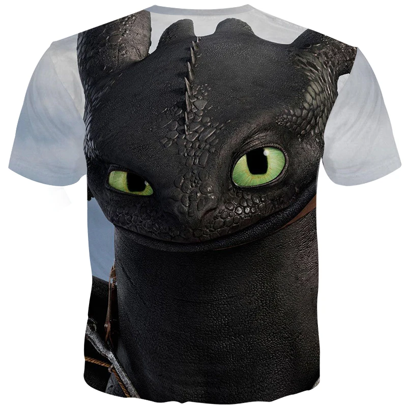

YFFUSHI New Anime 3d T shirts Men Women Toothless 3d Full Print T shirts Dragon Cartoon Men T shirts O-Neck Cool Tops Plus Size