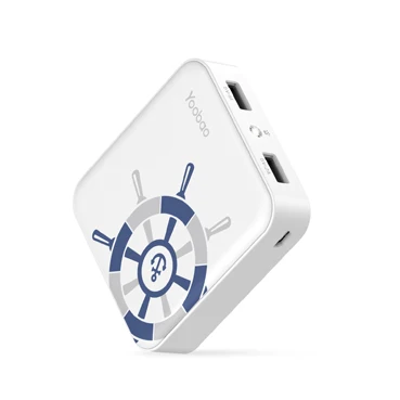 Yoobao M4 10400 мАч телефон Зарядное устройство с двумя портами USB Выход Портативный устройство Зарядное устройство внешний мини-аккумулятор с Светодиодный индикатор для смартфона - Цвет: Blue Anchor