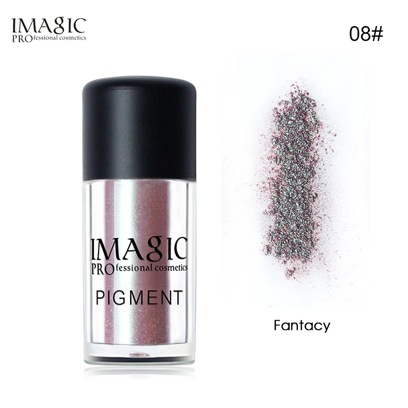 08 Fantacy IMAGIC Pro блестящие тени для век рассыпчатая пудра мерцающие тени для век обнаженные Пигменты с эффектом металлик сверкающий макияж декоративная косметика 9 цветов - Цвет: 08 Fantacy