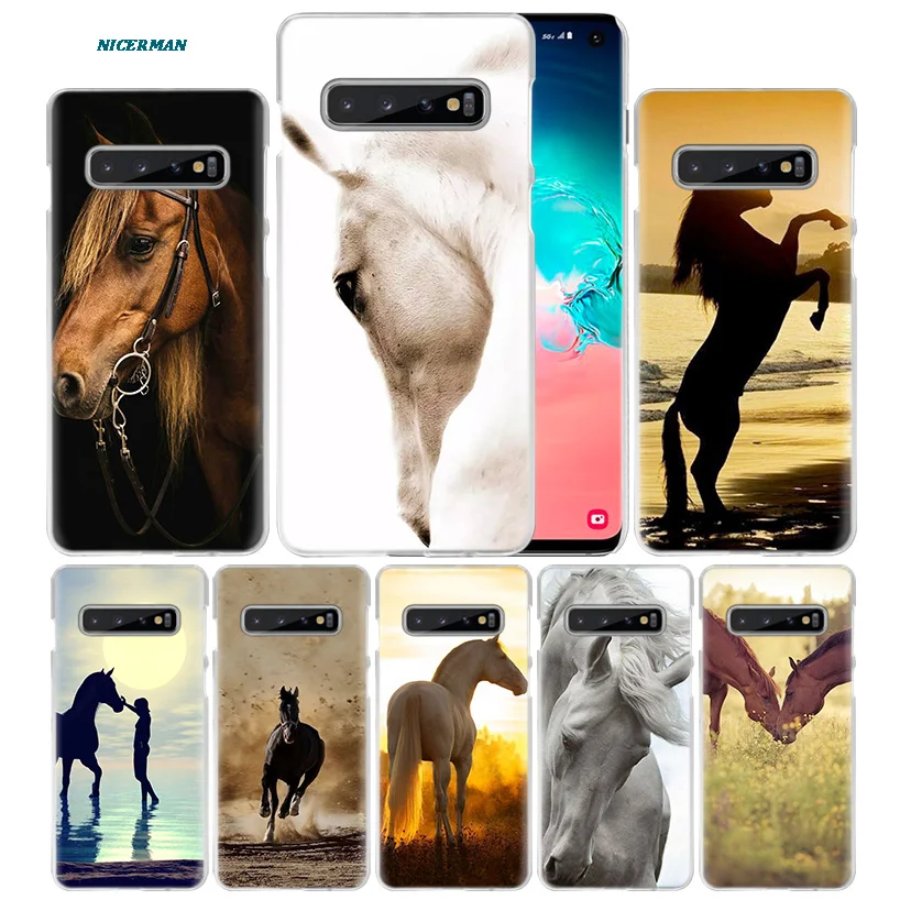 В форме лошадок, животных, чехол для samsung Galaxy S10 5G S10e S9 S8 M40 M30 M20 M10 J4 J6 плюс J8 Note 8 9 Жесткий Fundas Capa чехол для телефона