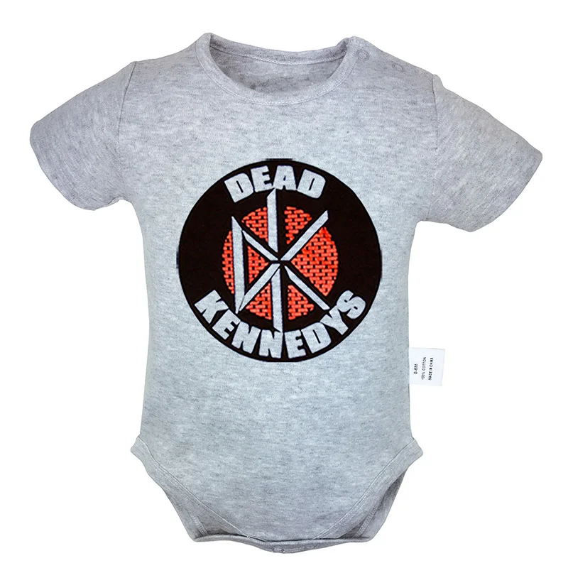 

DEAD KENNEDYS Punk Rock Printed 100% Cotton Newborn Baby Girl Boys Romper Clothes Short Sleeve Jumpsuit Outfits Summer Set