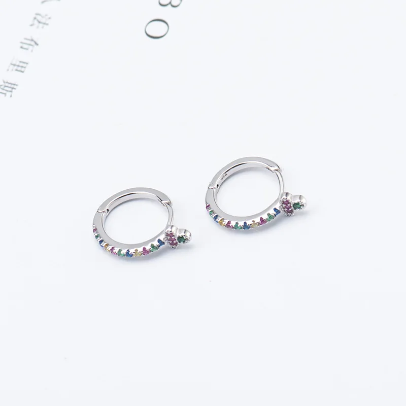 Серьги-кольца женские из серебра 925 пробы с фианитами | Украшения и аксессуары