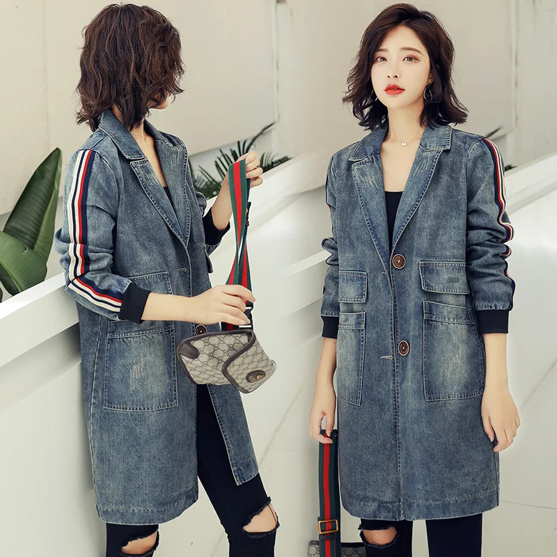 Модная Джинсовая ветровка с эффектом потертости женская уличная одежда осенние