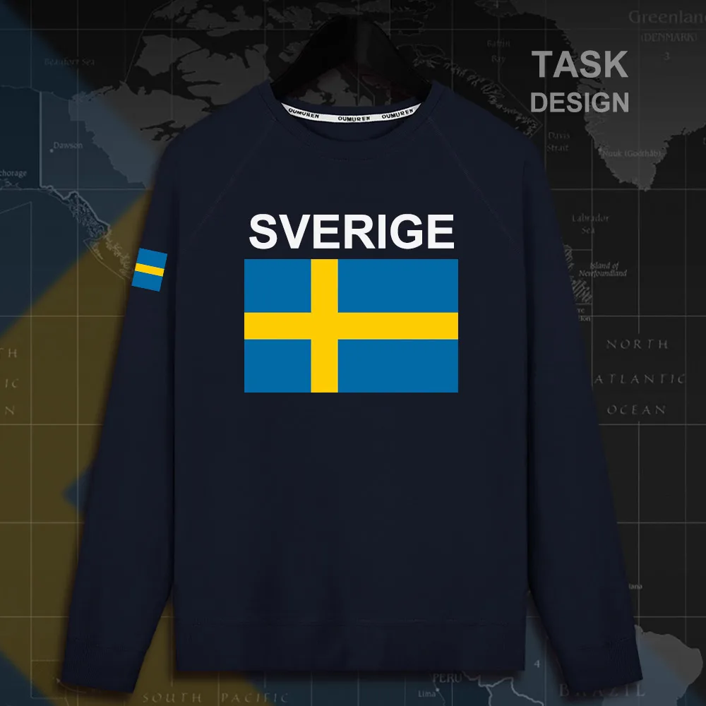 Мужская толстовка с капюшоном Sverige Свитшот в стиле хип хоп тренировочный костюм