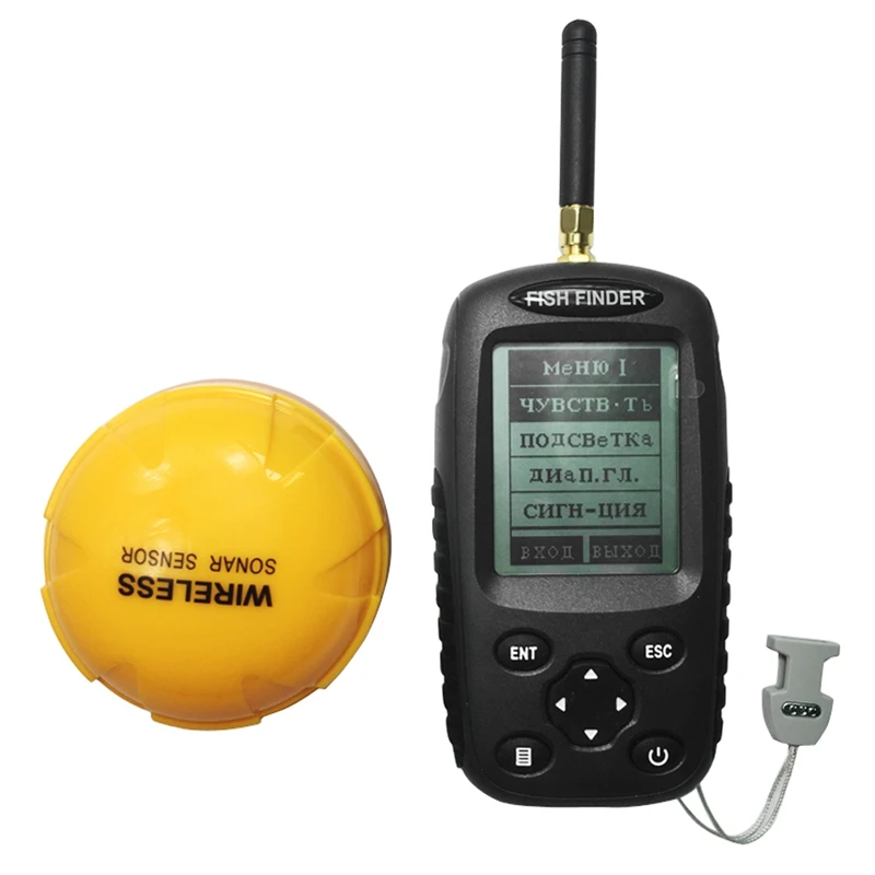 Беспроводной Рыболокаторы Портативный глубже Fishfinder Sonar 0.6-40 м сигнализации