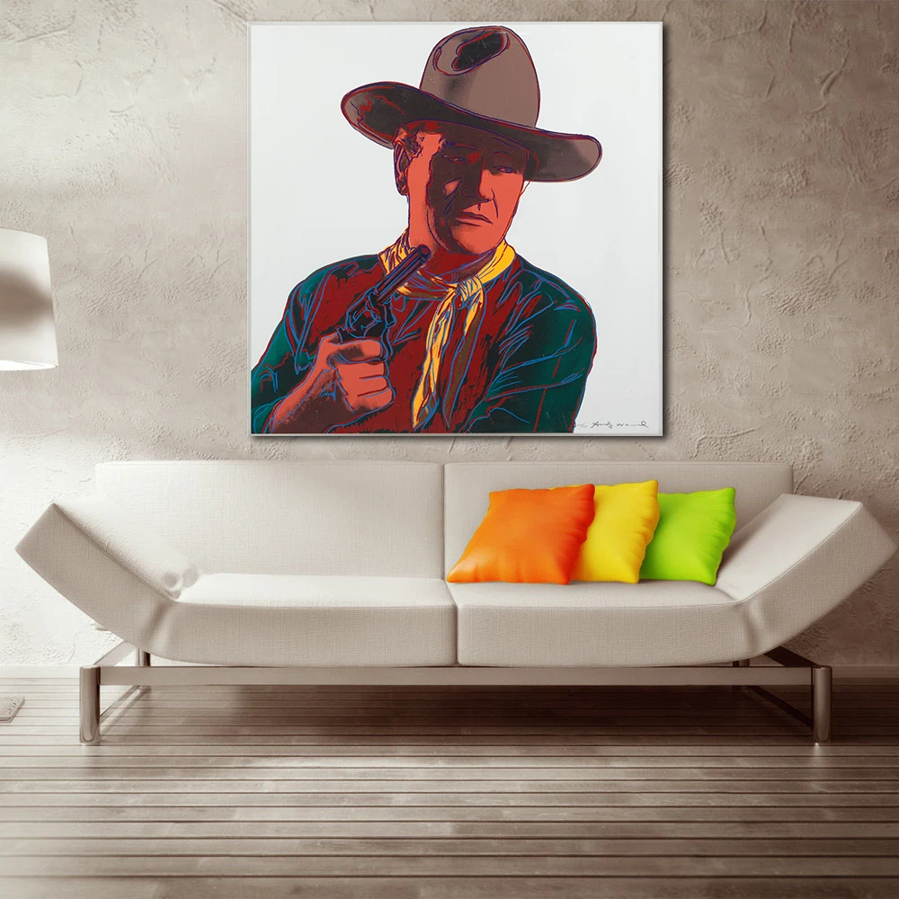 Картина на холсте Джон Уэйн без рамки | Дом и сад