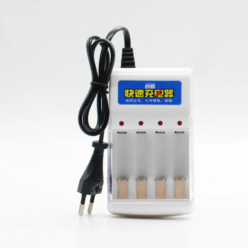 Универсальное зарядное устройство AAA и AA с 4 портами для батарей AC 220 В вилка EU/US