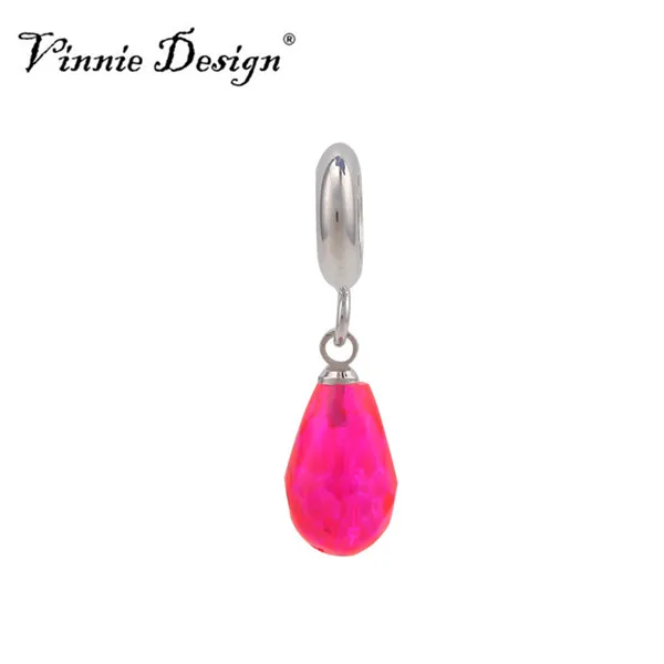 Vinnie Design бесконечные ювелирные изделия стеклянные подвески в форме капли воды для
