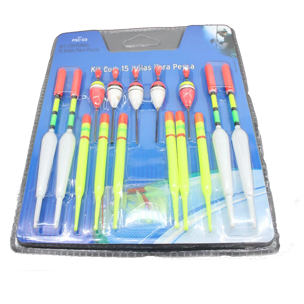 15 шт. желтые поплавки скользящая дрифтовая трубка лот рыболовные приманки разных