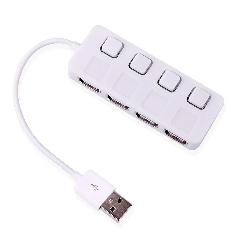Портативный разветвитель TWOBRO 4 порта 2 0 дюйма с выключателем USB 0|USB-хабы| |