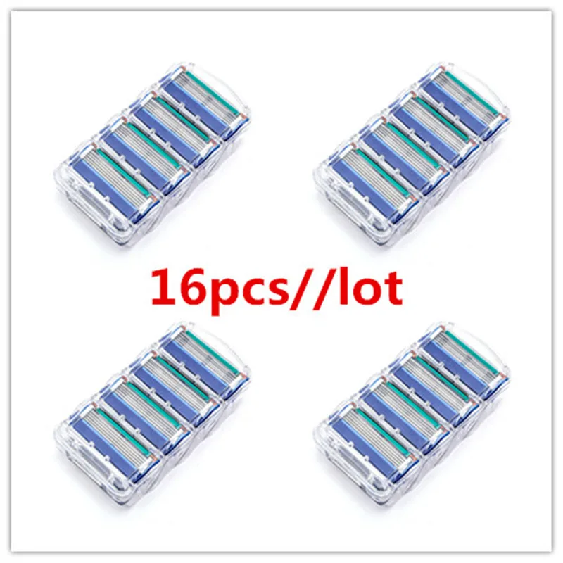 

Профессиональные бритвенные лезвия, 16 шт./лот, 5 слоев, совместимы с Gillettee Fusione для мужчин, уход за лицом или Mache 3