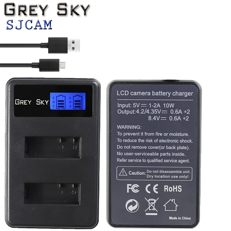 3,7 v 900mAh батарея SJ4000 Батарея SJ5000 SJ6000, Wi-Fi+ ЖК-дисплей usb зарядное устройство для спортивной экшн-камеры SJCAM sj 4000 5000 6000 7000 8000 sj9000 M10