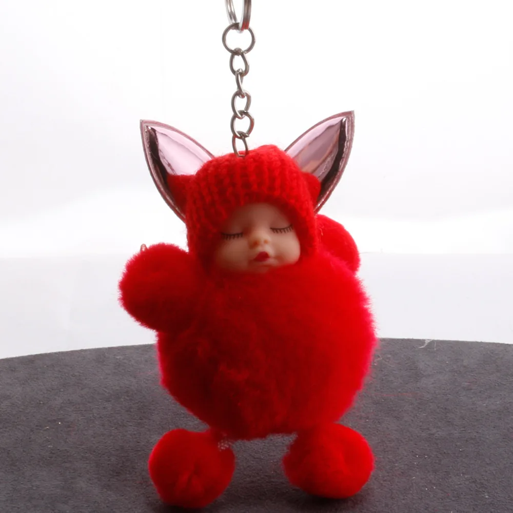Миниатюрная плюшевая Спящая кукла Kawaii меховые мягкие игрушки для ключей