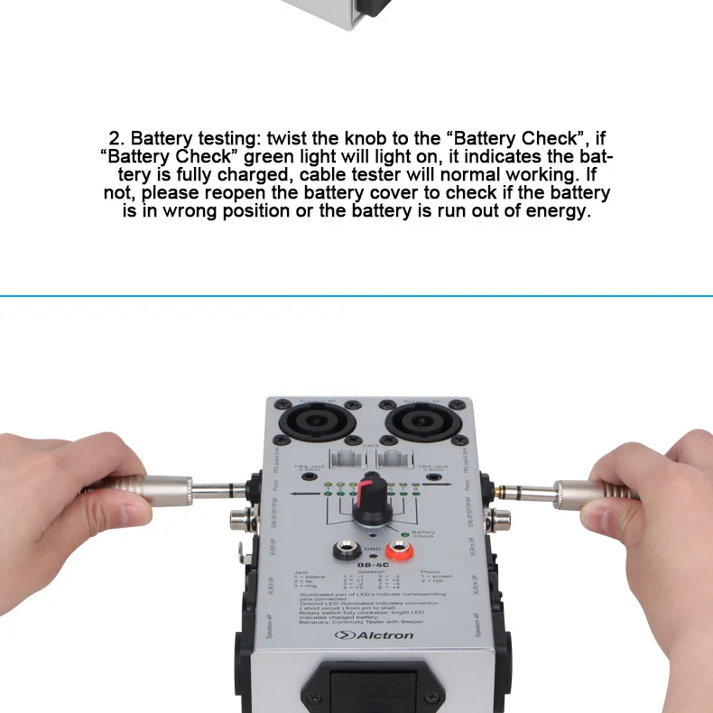 Alctron DB-4C ТРС XLR RCA 1/" 1/8" 2/4/8 Pin Speakon телефон CAT5 аудио детектор сетевой кабель Тесты er Тесты инструмент