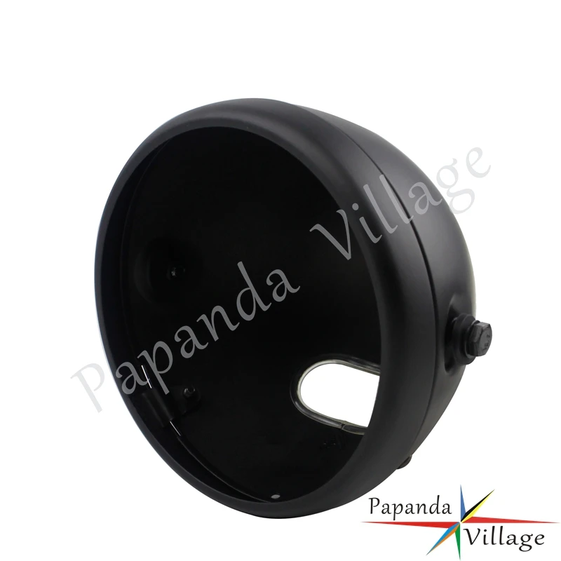 Мотоциклетные черные фары с боковым креплением Универсальные круглые