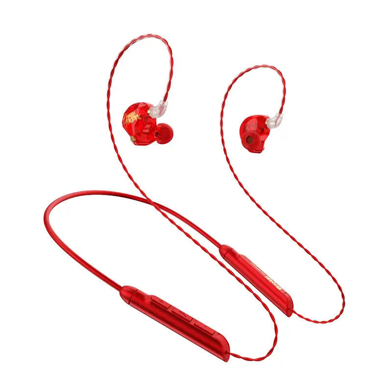 Transparent -Red OH1 Bluetooth наушники беспроводные наушники шейные наушники громкой связи спортивные стерео наушники для samsung Xiaomi IOS с микрофоном - Цвет: Transparent -Red