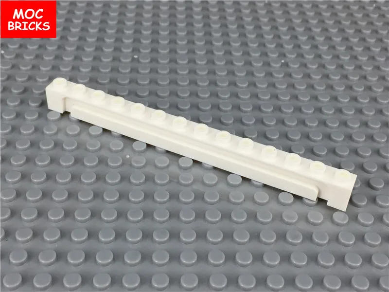50 шт./лот Мпц кирпичи белого кирпича изменение 1x14 с канавкой подходит 4217