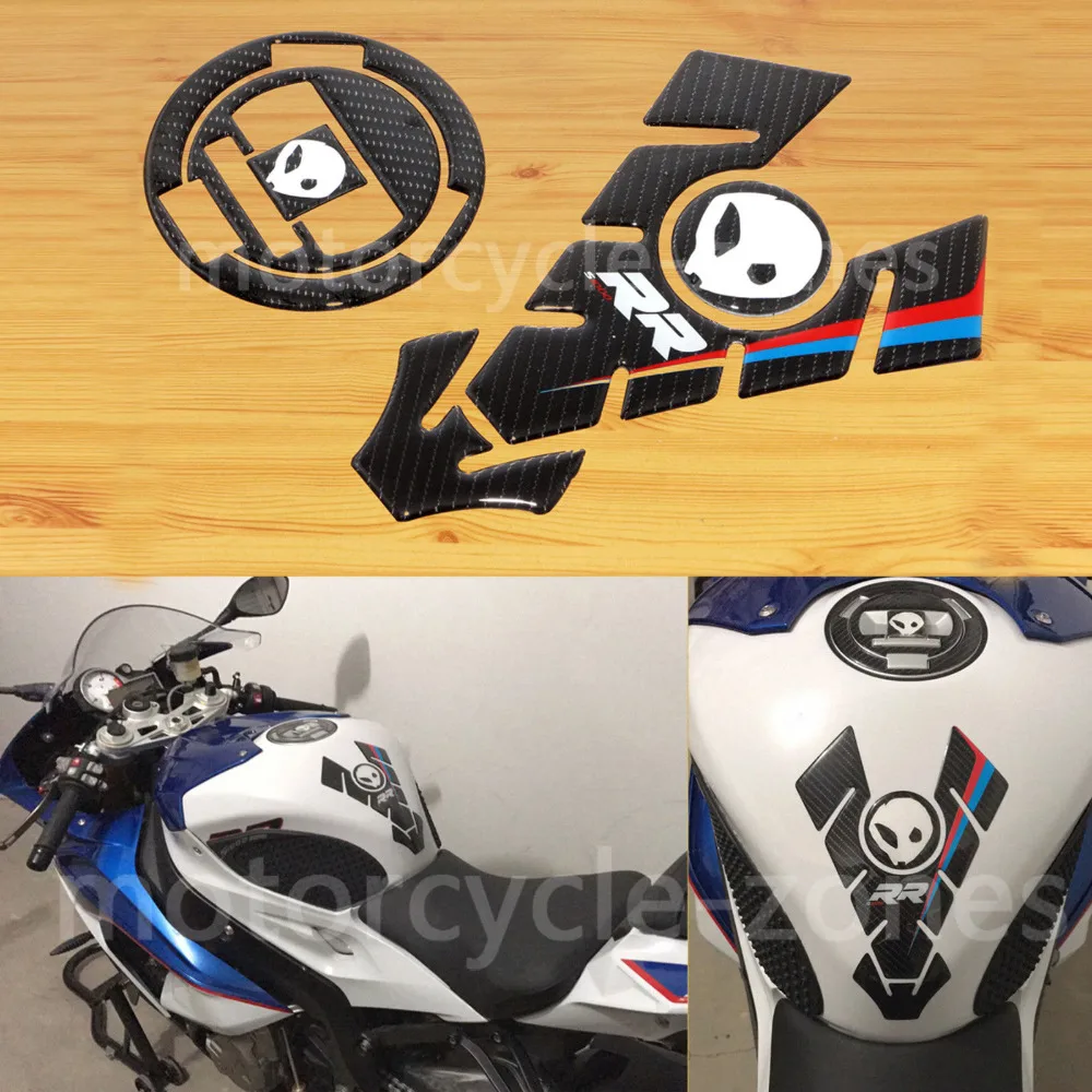 3D наклейка на бак из углеродного волокна Motoryclce + крышка для топливного бака BMW S1000RR