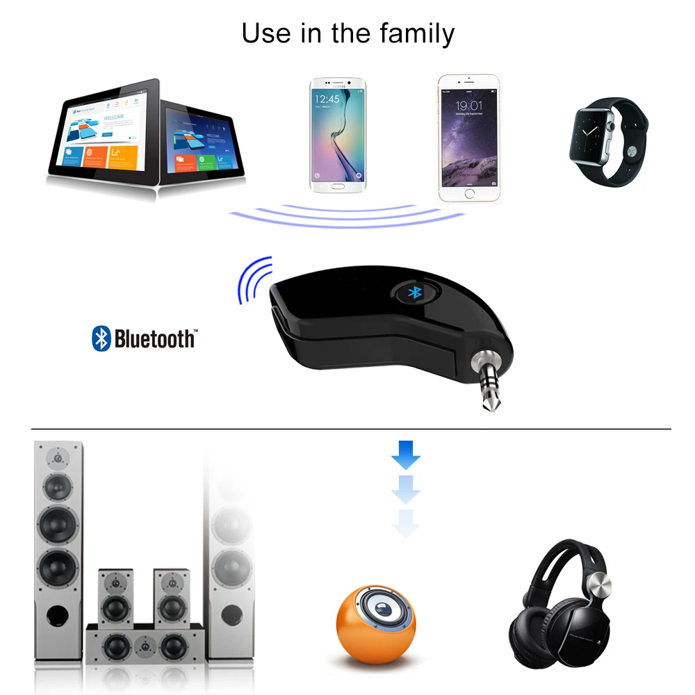 Bluetooth 4 2 Aux вспомогательный 3 5 мм линейный аудио адаптер беспроводной стерео