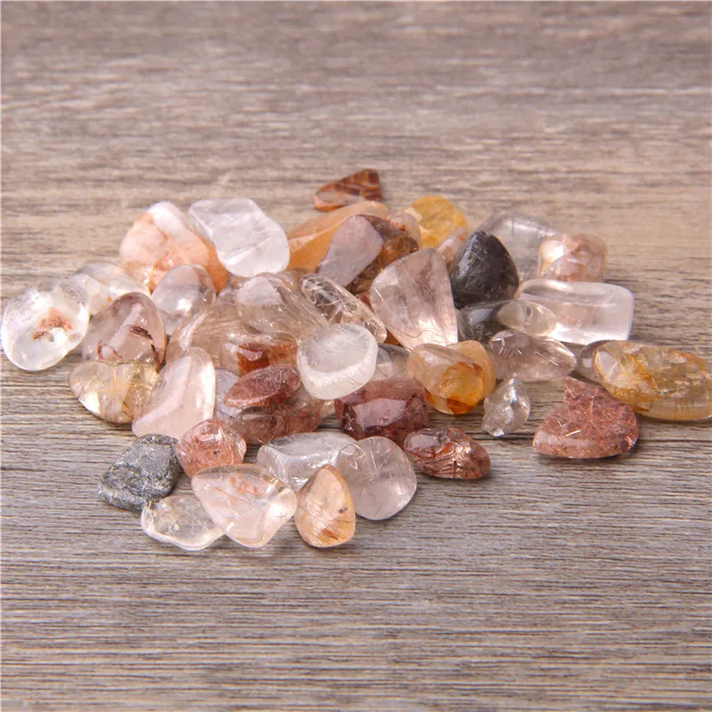 50 г Mix Quartz rutilaed кристаллический камень кусочки гальки бусы образец Декор