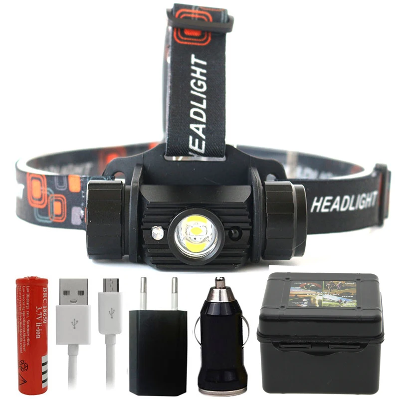 Package E Litwod Z20 9011 светодиодный налобный фонарь, Мини ИК-датчик, Индукционная фара, Usb Перезаряжаемый велосипедный фонарь для верховой езды, фонарик, Головной фонарь - Испускаемый цвет: Package E
