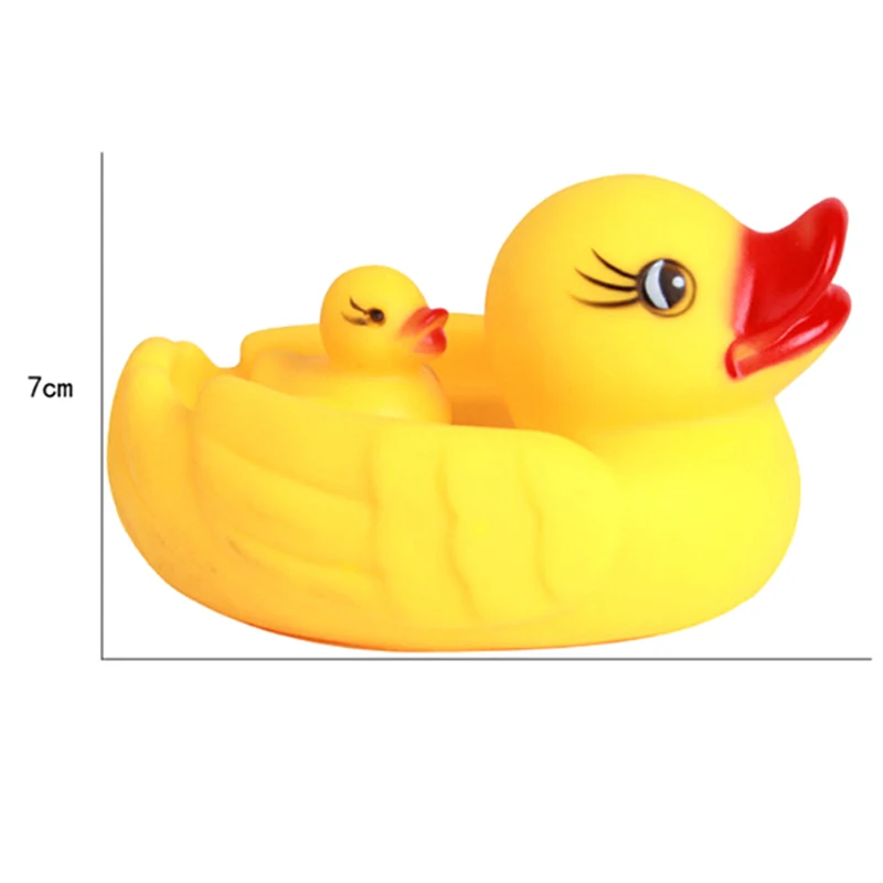 4 шт./компл. Детские плавающие водные игрушки сжимаемая Желтая резиновая утка