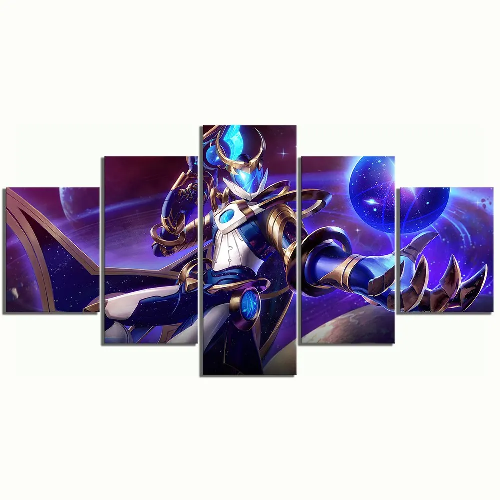 5 панельных холст картины Paladins настенное искусство печатная декоративная игра