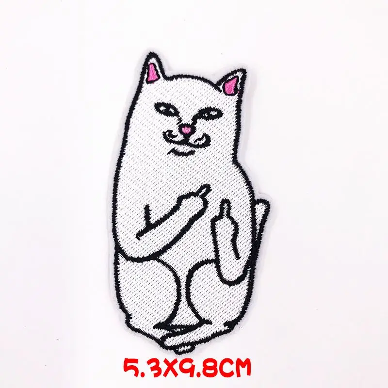 Горячая 1 шт. Кот (Размер: 5 3x9 8 см) значки вышитая аппликация швейная нашивка