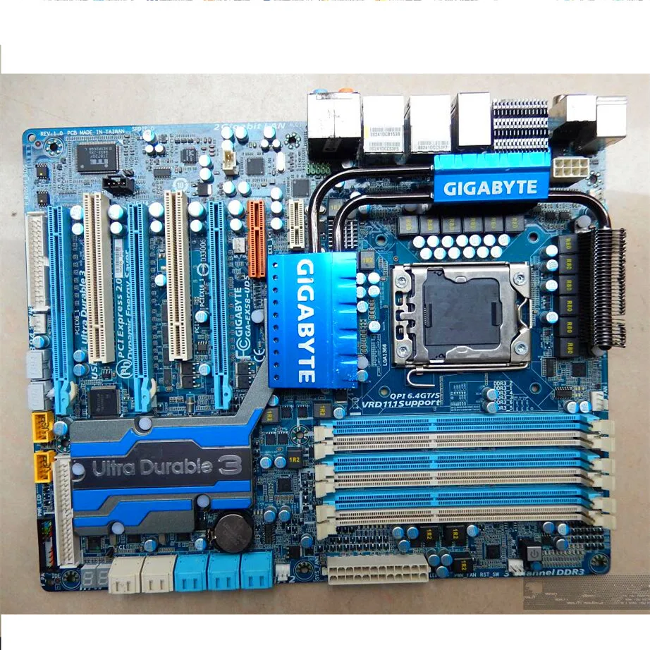 Оригинальная материнская плата LGA1366 для Gigabyte 1366 pin X58 материнские платы поддержка