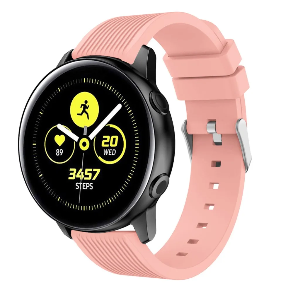 for Samsung Galaxy Watch Active Band Silicone Wristband for Galaxy Watch 46mm Bands Bracelet Watch Strap 20mm Watch Band