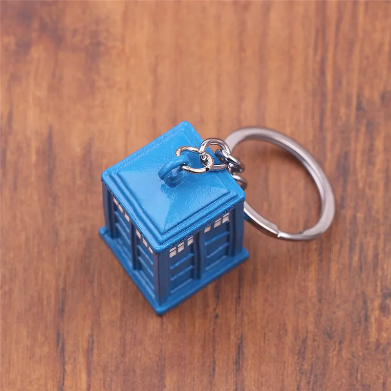 Dr Who синий ТАРДИС полицейская коробка брелок медный ключ из металлического сплава кольца для подарка брелок ювелирные изделия для автомобиля Dr Who брелок