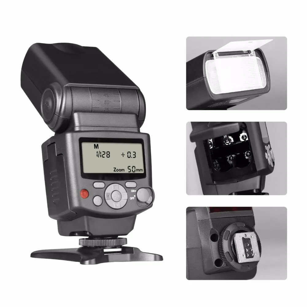 Вспышка с ЖК-дисплеем Voking VK430 E-TTL для Canon EOS 70D 77D 80D Rebel T7i T6i T6s T6 T5i T5 T4i T3i SL2 |