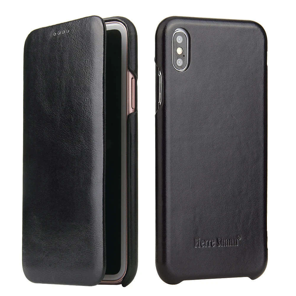 Классический деловой мужской чехол из натуральной кожи, флип-чехол для iPhone XS MAX XR 6 6S 7 8 Plus, чехол на магните, защитный чехол