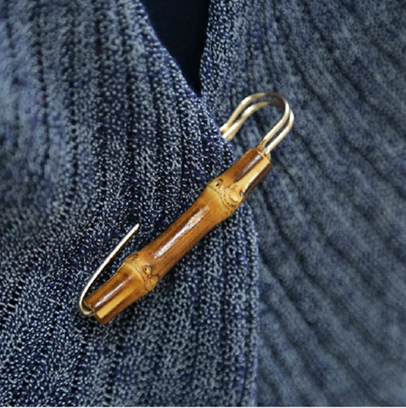 OneckOha винтажная булавка для костюма из натурального бамбука металлическая u