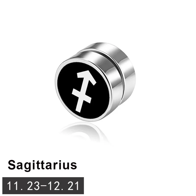 Серьги-гвоздики V.YA 12 созвездий для мужчин и женщин нержавеющая сталь магнитные