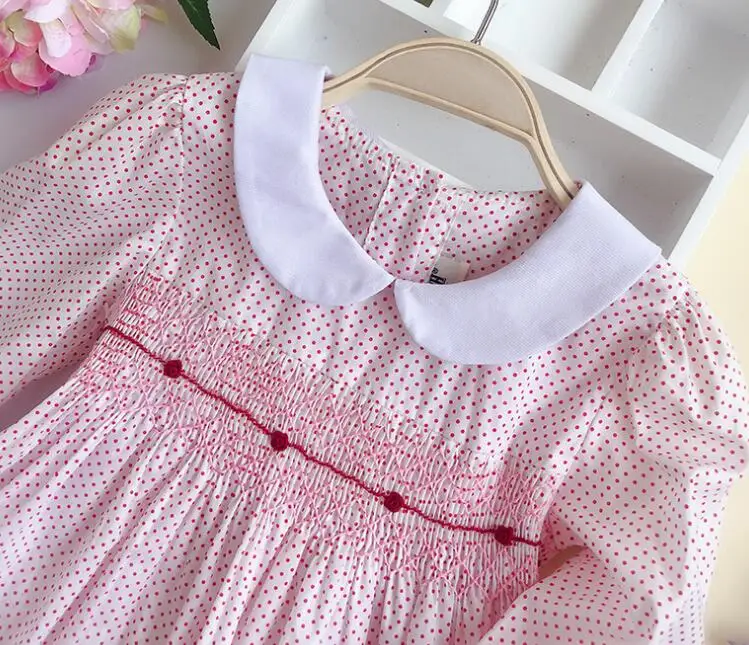 Весеннее платье с длинными рукавами для девочек одежда маленьких праздничное